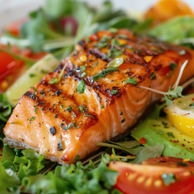 Grilled Salmon.